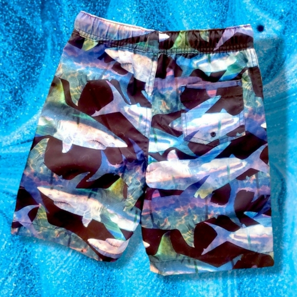 💥SALE💥Shark Print Swim Trunks - Picture 2 of 6